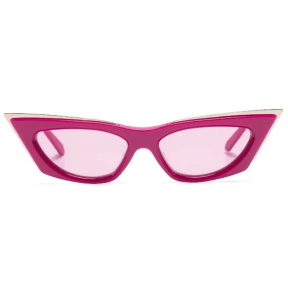 VALENTINO GARAVANI EYEWEAR V Logo Goldcut Cat Eye Sunglasses Pink Fuchsia main image 10